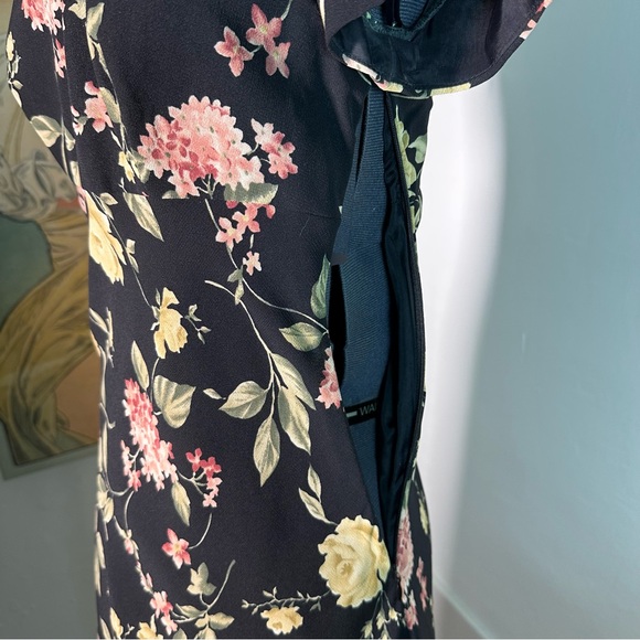 NWT Deadstock 90s Women’s Cache Fit & Flare A-Line Midi Floral Dress - Picture 9 of 10